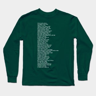 Endless Art Lyrics Design / Irish Music Gift Long Sleeve T-Shirt